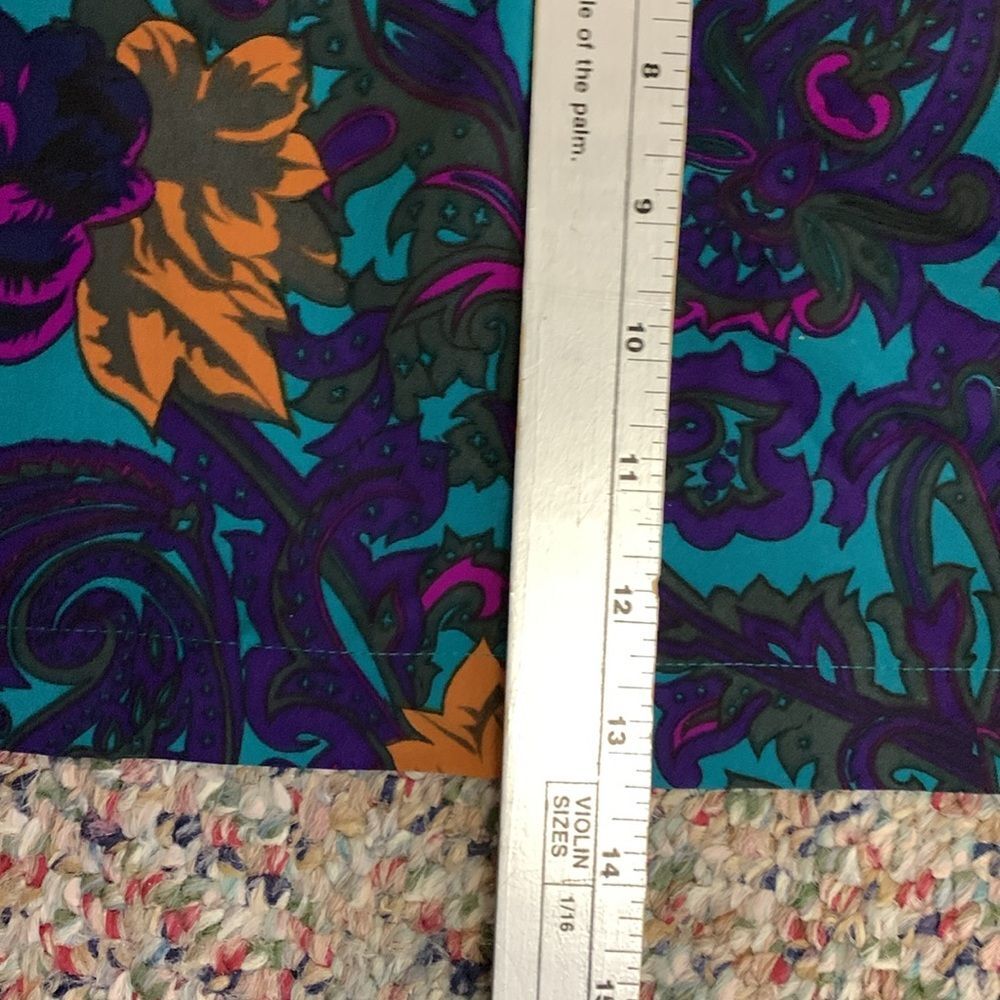 Vintage 80s Victoria’s Secret Turquoise Floral Paisley Satin Long Robe Size L - Picture 14 of 16